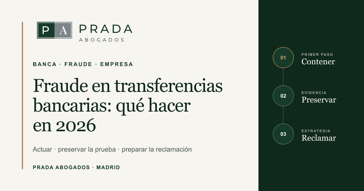 Ilustración editorial sobre una transferencia bancaria y la verificación del beneficiario.